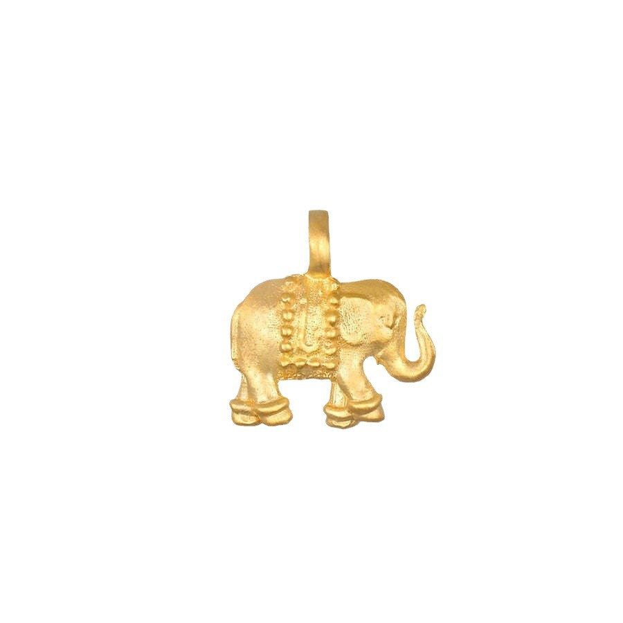 Casual 18K Gold PVD Stainless Steel Elephant Heart Pendant Necklace