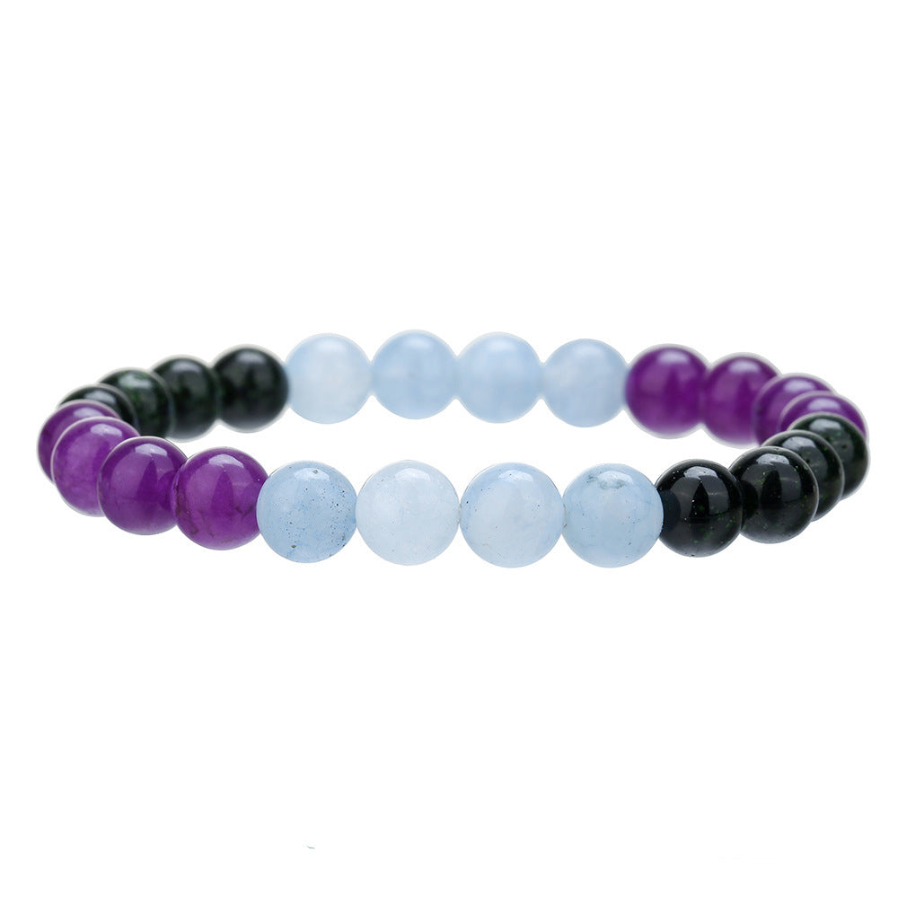 Ethnic Geometric Natural Agate Crystal Bracelet Unisex Handmade Jewelry