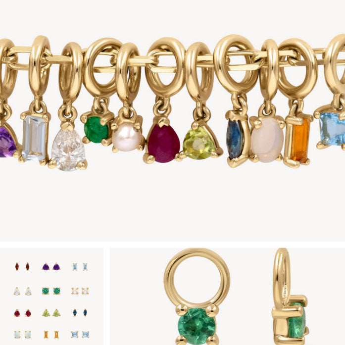 Vintage Geometric 18K Gold Plated Brass Pendant Charm Bar for Women
