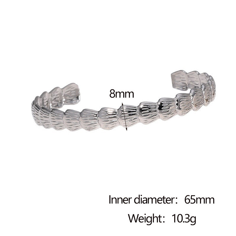 Minimalist 18K Gold Plated Stainless Steel Bracelet for Women