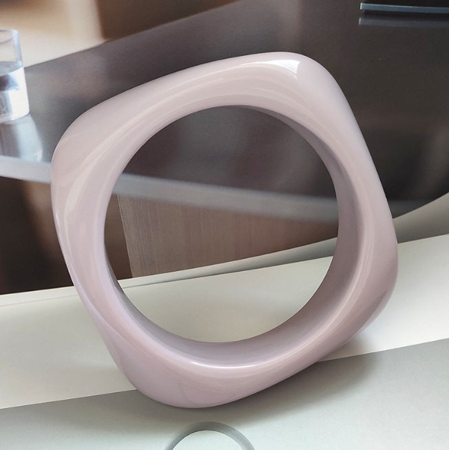 Braccialetto alla moda in acrilico traslucido geometrico irregolare