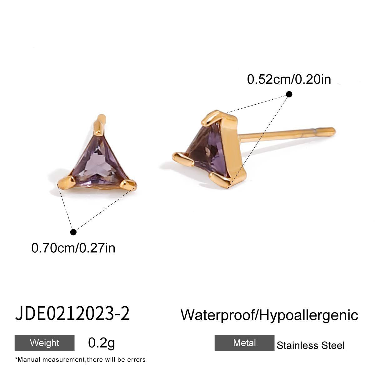 Orecchini a Clip di Lusso da Donna Geometrici in Acciaio Inossidabile con Strass Intarsiati