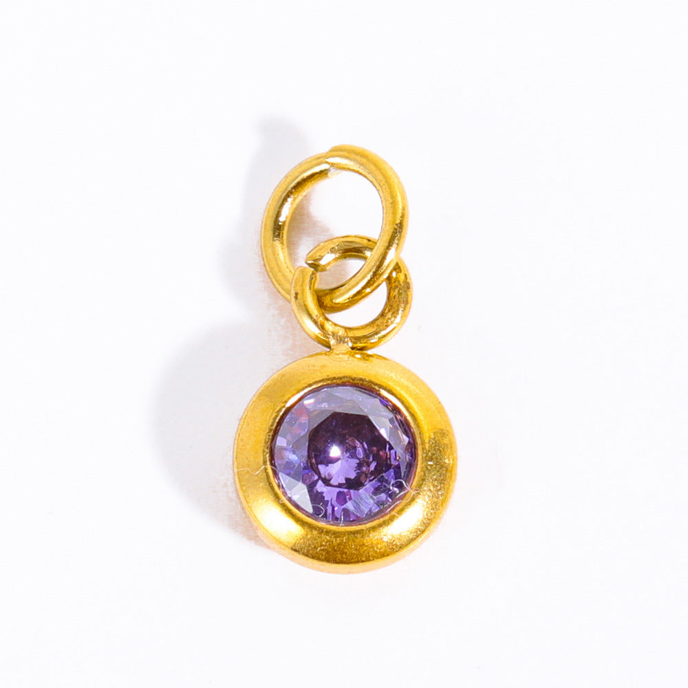 Vintage French Rose Flower Pendant Necklace 18K Gold Plated Titanium Steel Double Layer Beaded Chain