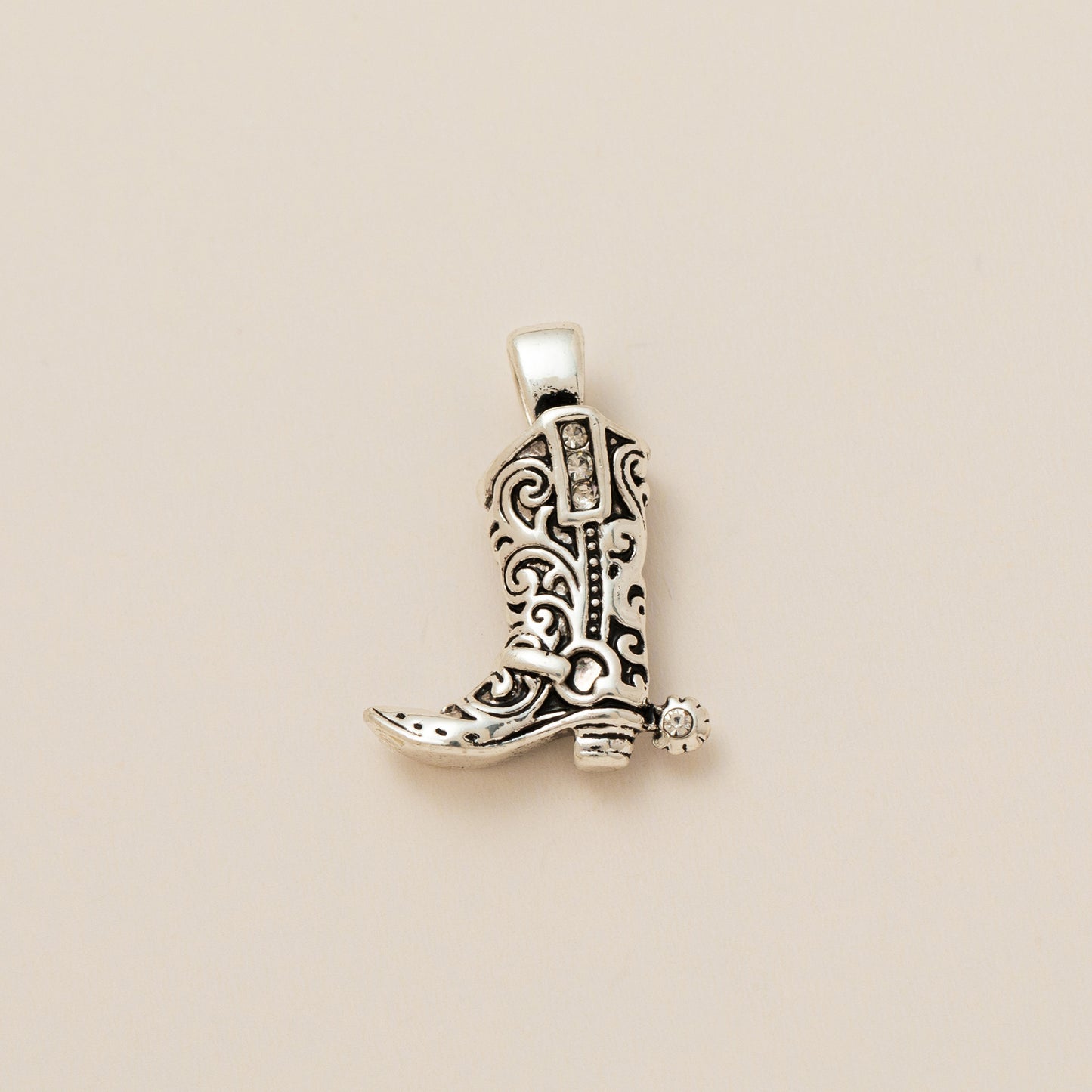 Casual Brass Plated Cubic Zirconia U-Shaped Pendant DIY Necklace Charm Bar with Corn Chain