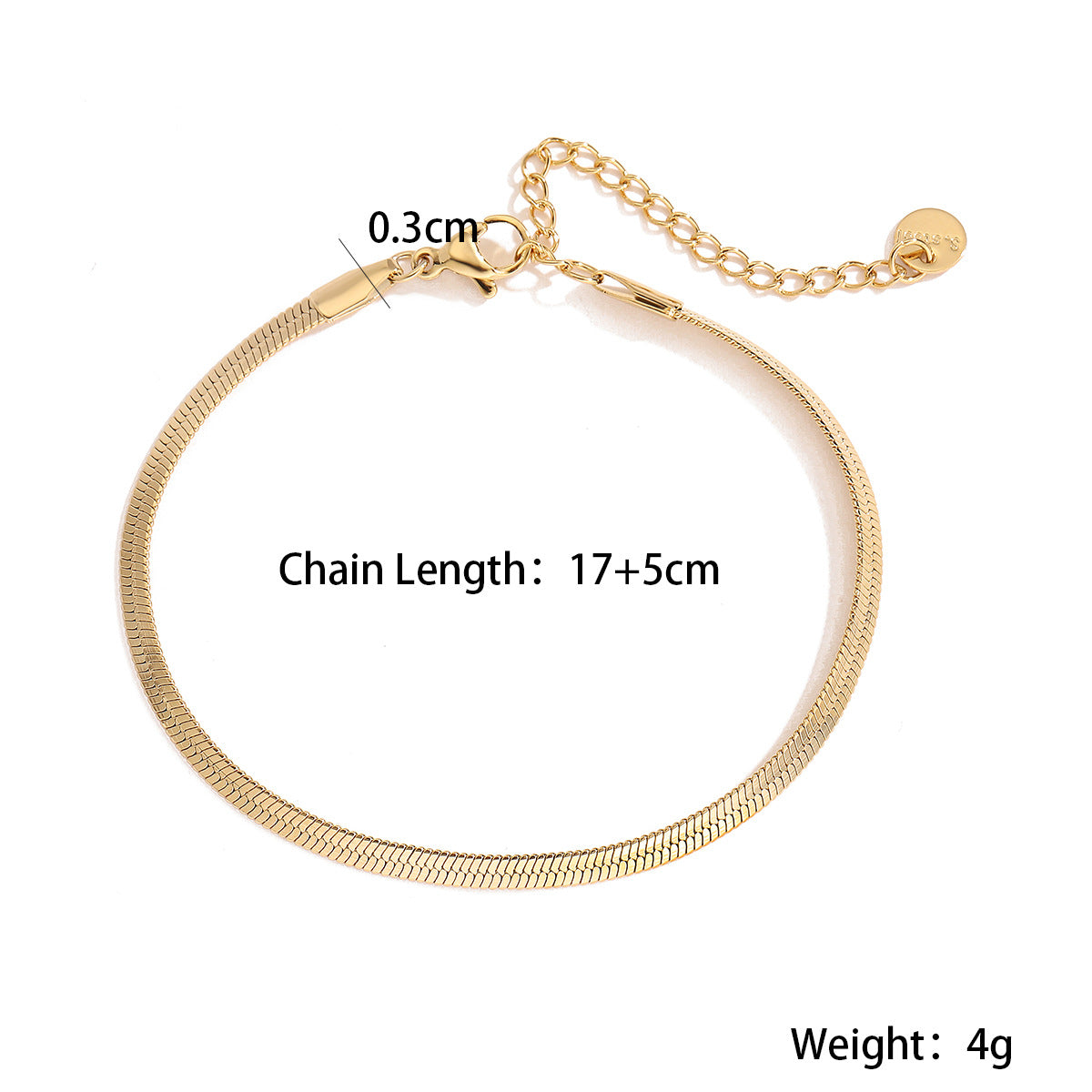 Pulsera de acero inoxidable geométrica minimalista para mujer con baño de oro de 18 quilates y detalles microincrustados