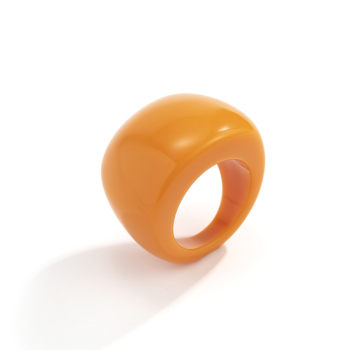 Anillo geométrico rústico vintage floral para mujer en colores pastel macarrón con acabado artesanal