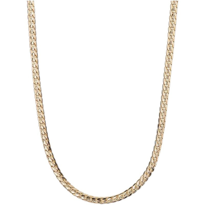 Collar Chapado en Acero de Titanio con Forma de U Estilo Punk para Unisex con Estética Minimalista de Tono Frío