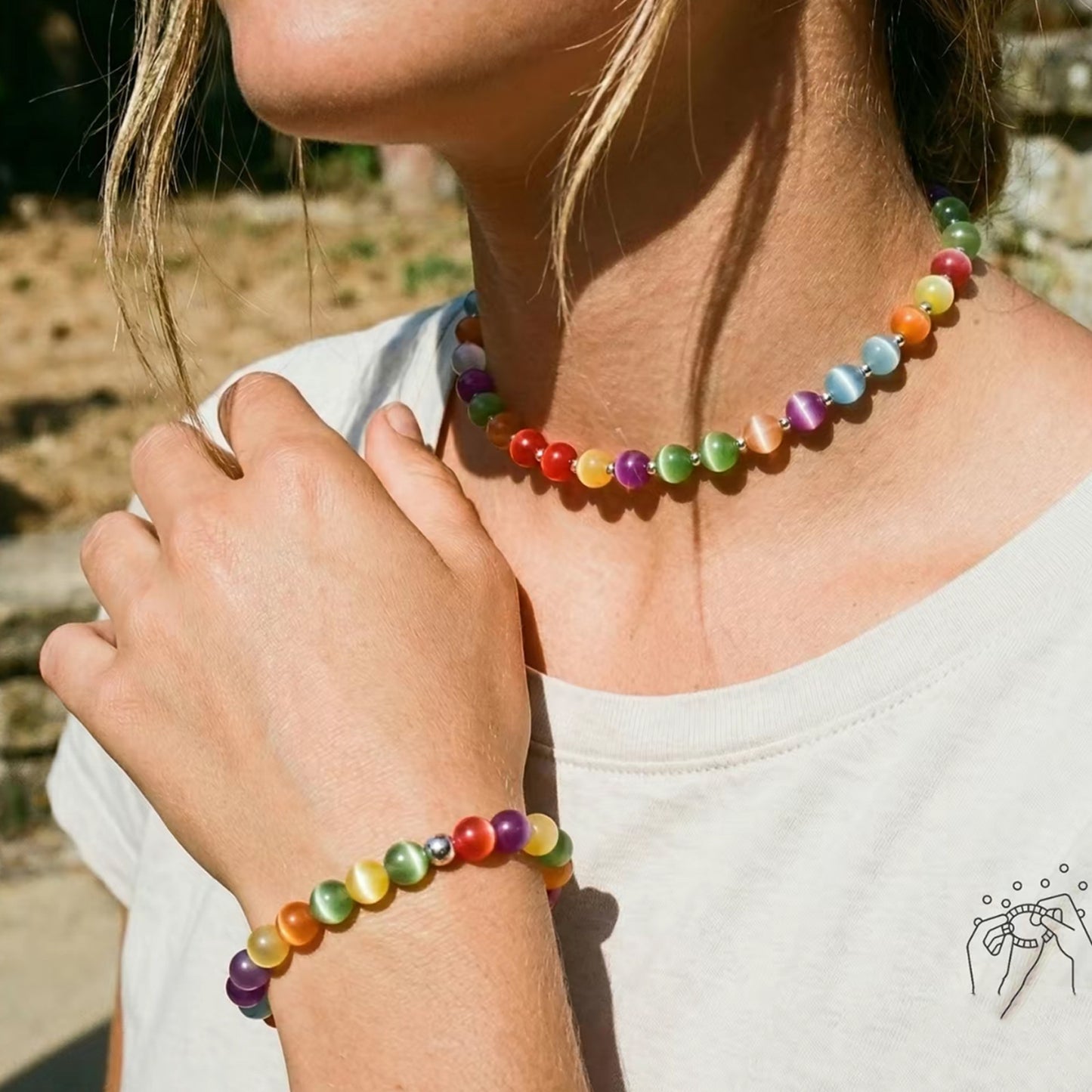 Bohemian Gradient Beaded Necklace for Women