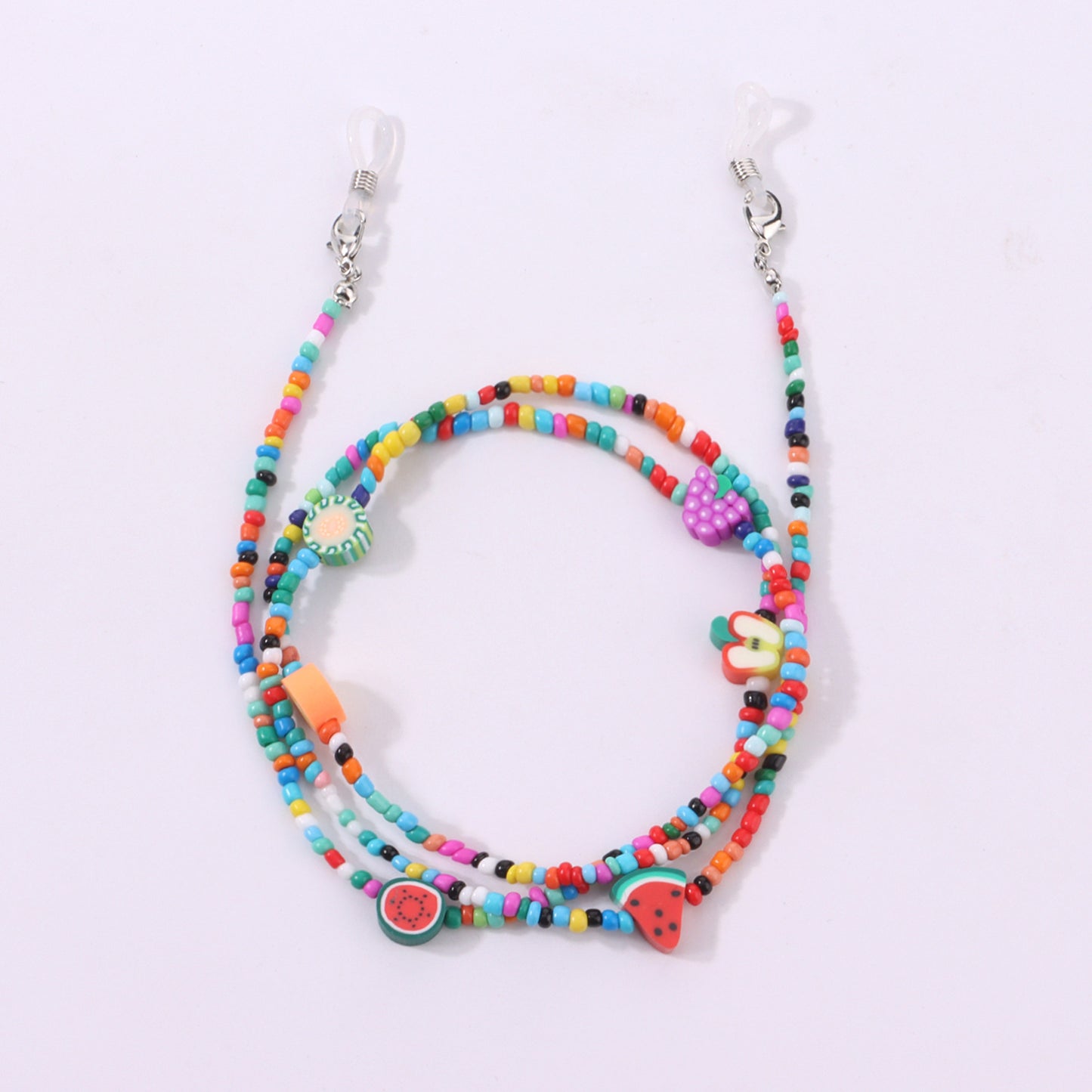 Punk Fruit Apple Glass Beads Eyewear Chain for Women