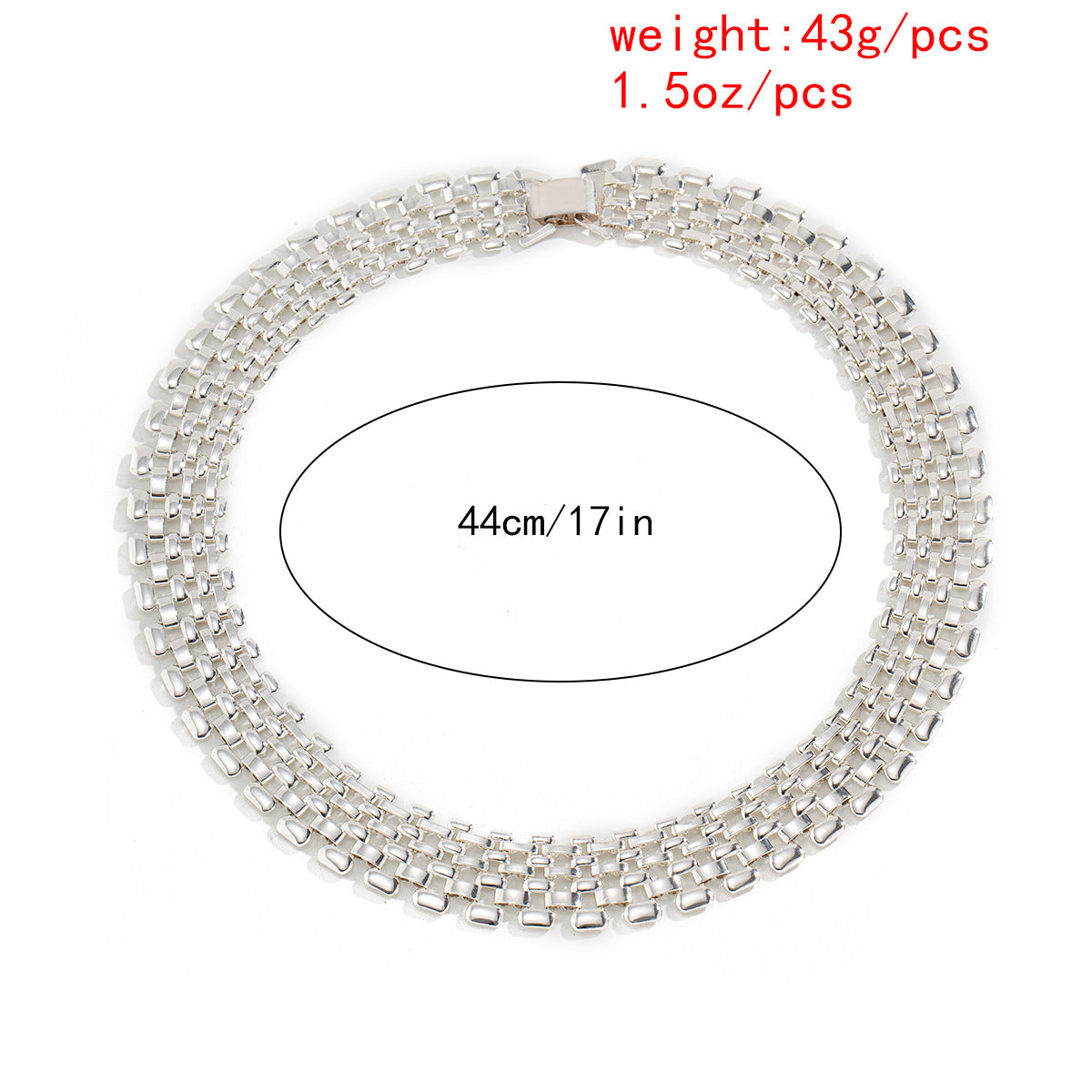 Collana Geometrica in Ferro da Donna, Catenina Fatta a Mano, Placcata, Stile Vintage Individualista