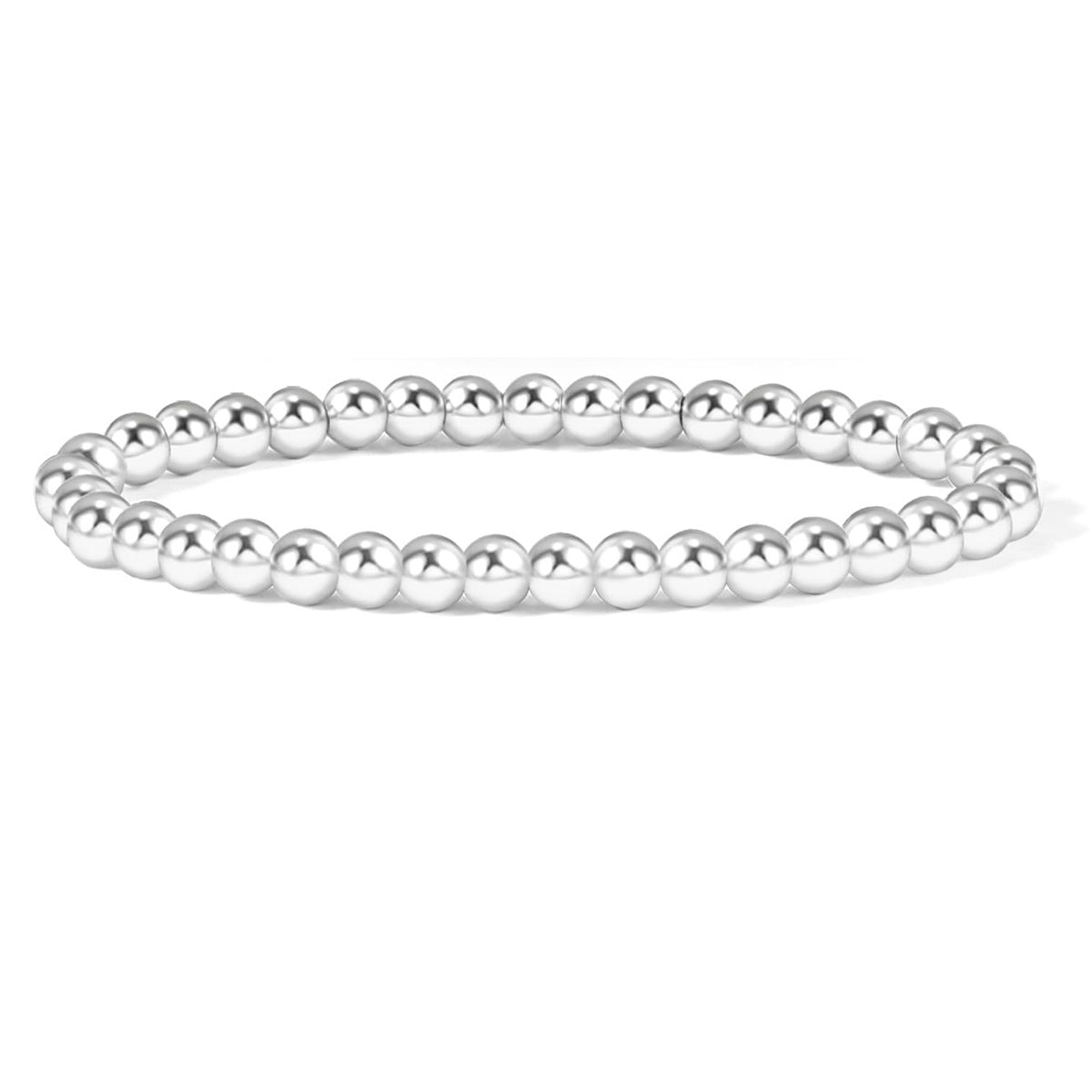 Elegant Gold Plated Hematite Elastic Bracelet with Baroque Imitation Pearls Geometric Multi-Layer Design for Women
