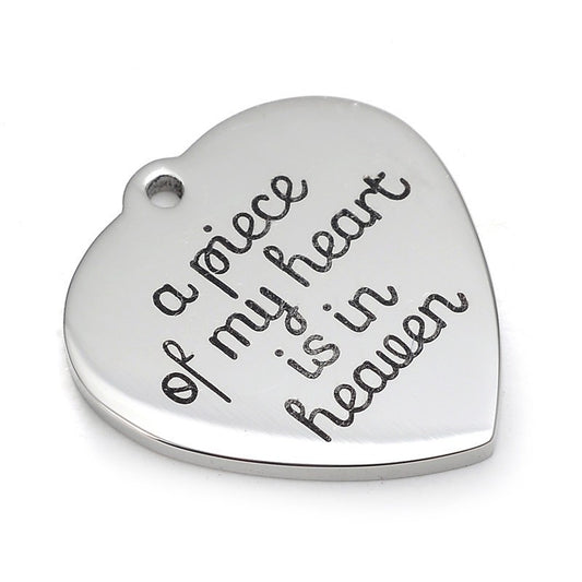 Colgante de corazón de acero inoxidable