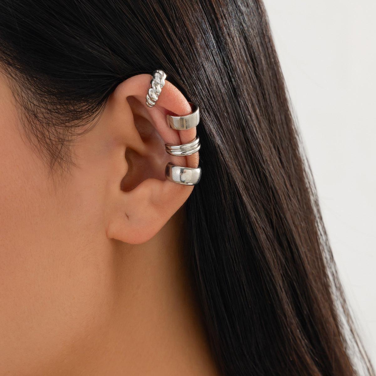 Vintage Geometric Irregular Zinc Alloy Plated Earrings for Women
