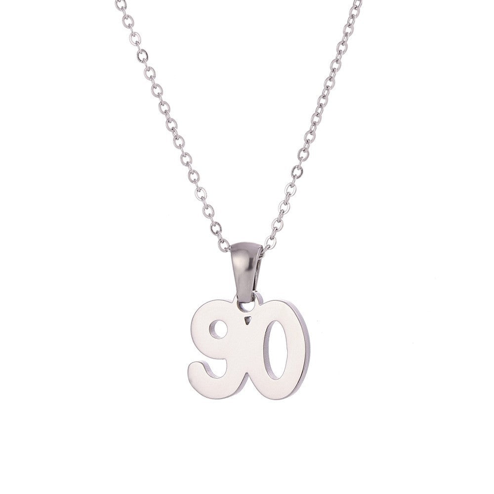 Collana Pendente Geometrica Minimalista da Donna in Acciaio Inox con Placcatura in Oro 18K e Finitura Smaltata
