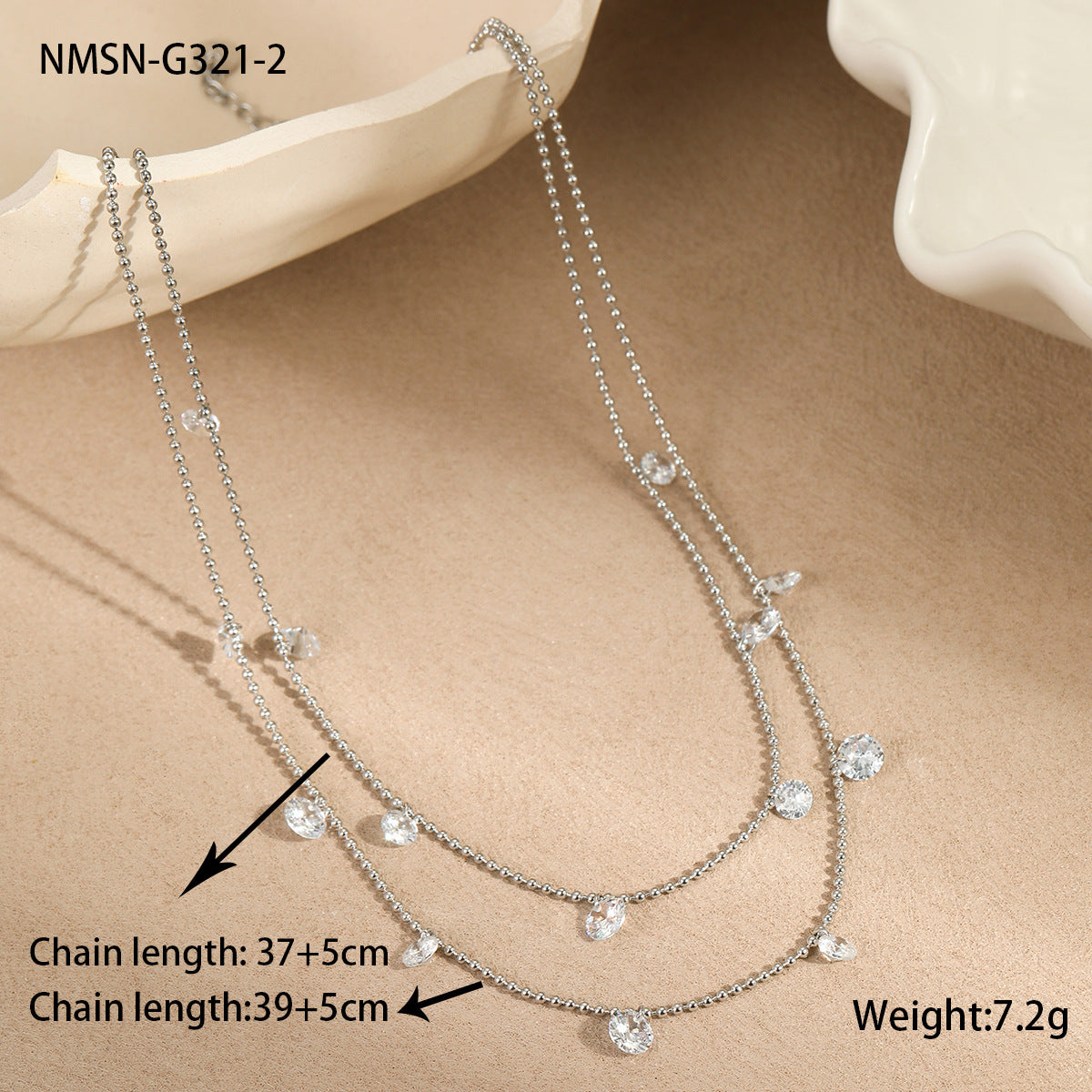 Collar Minimalista Geométrico de Acero de Titanio con Chapado en Oro de 18K e Incrustaciones de Circonitas de Colores para Mujer