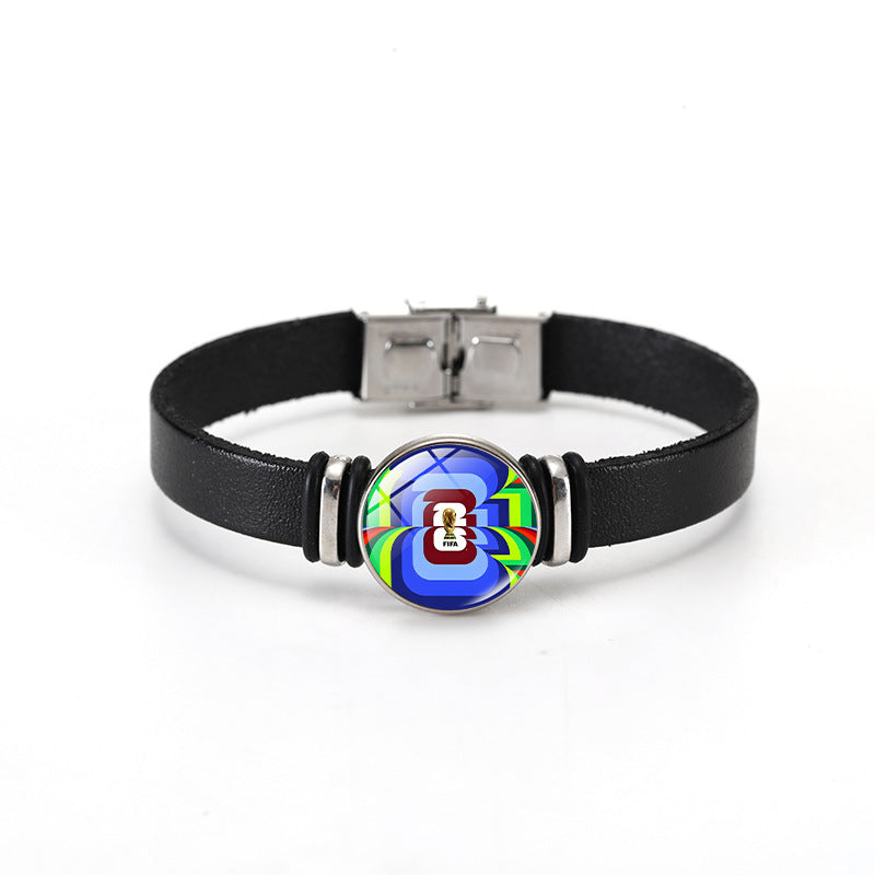Casual Geometric Plated Leather Bracelet Unisex