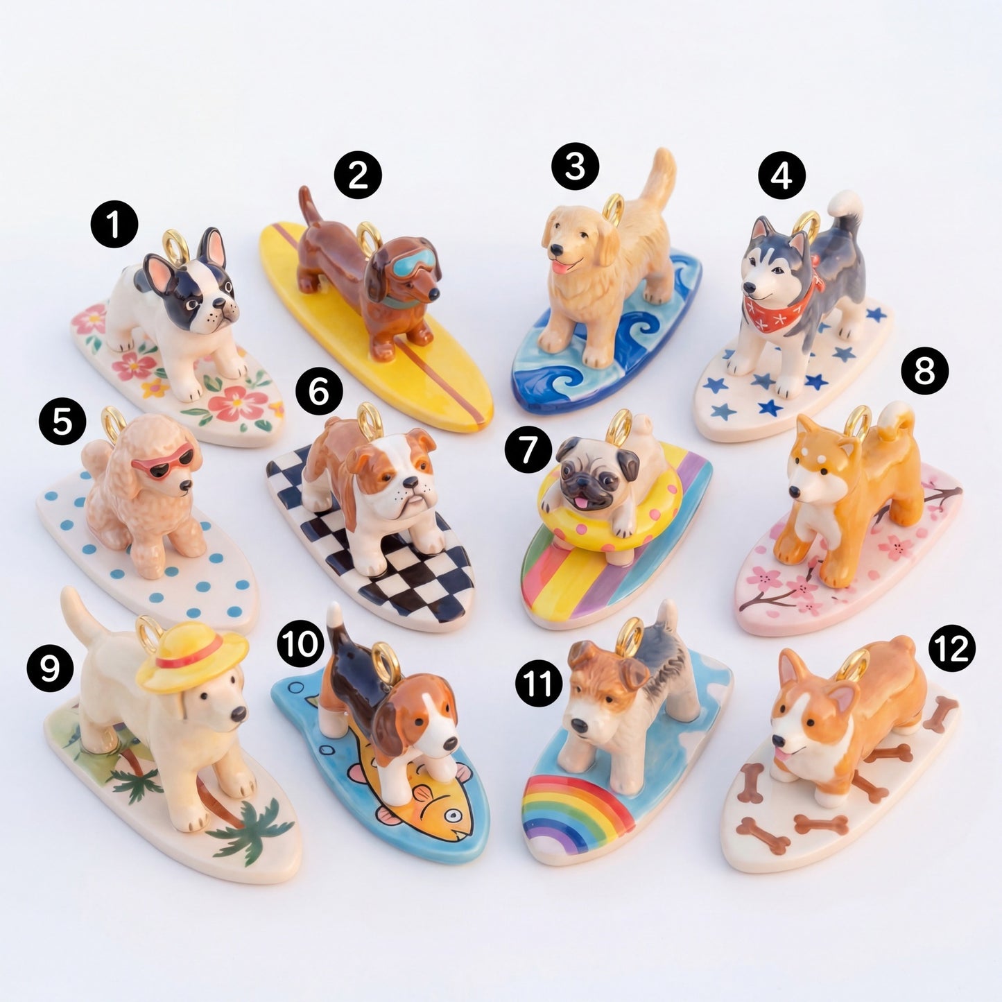 Colgante de barra de acero inoxidable PVD chapado en oro de 18 quilates con diseño de animal de dibujos animados
