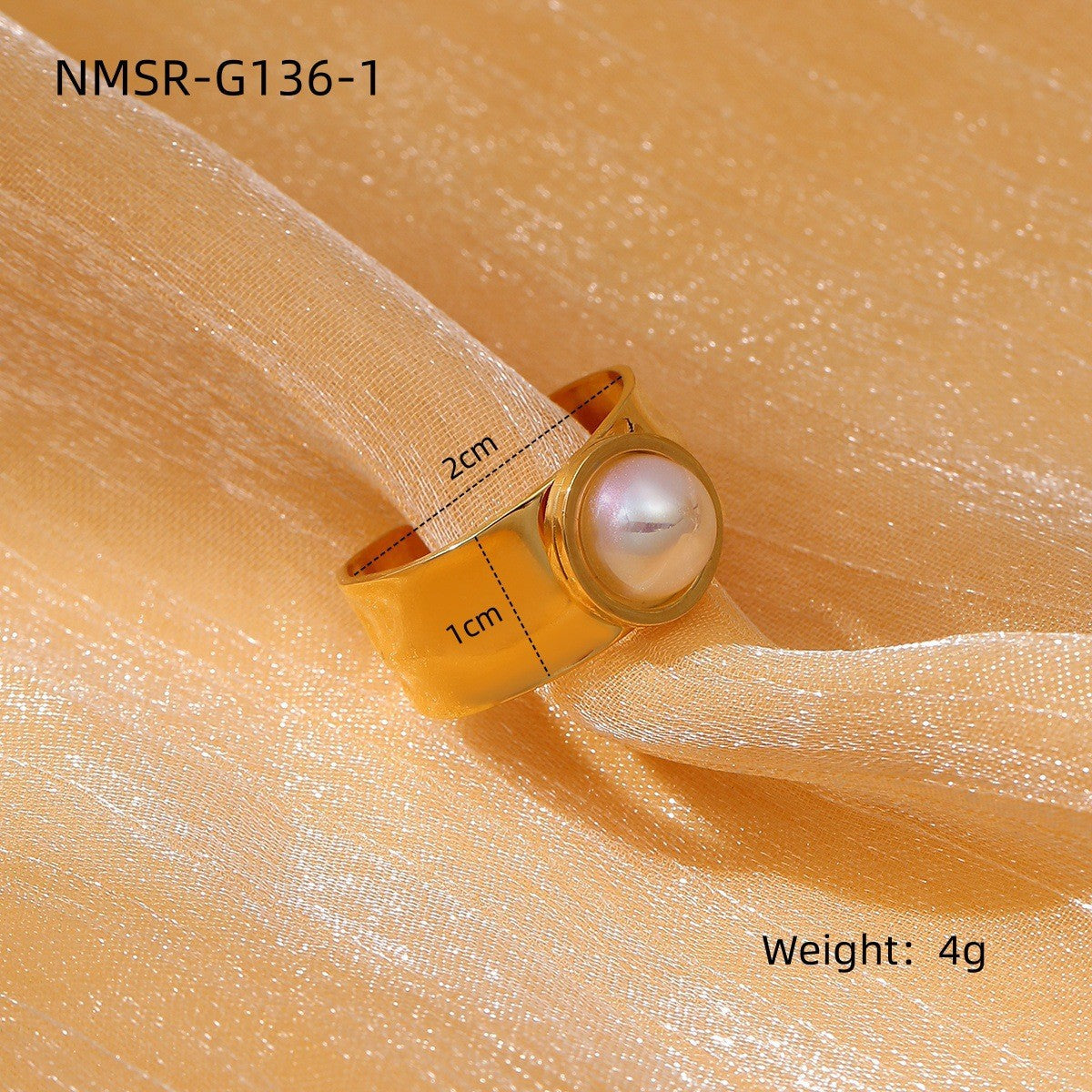 Anello regolabile minimalista geometrico in acciaio al titanio placcato oro da donna