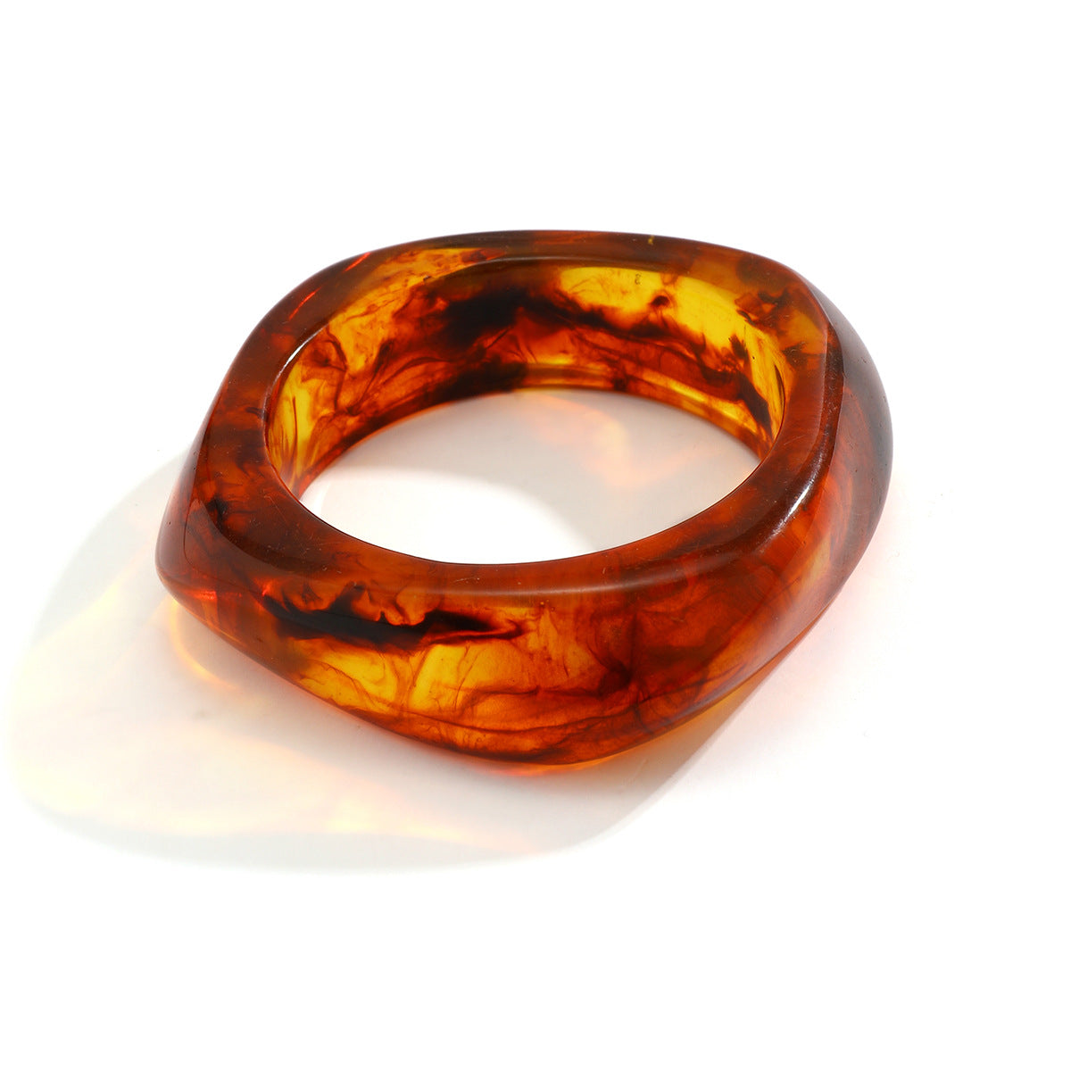 Vintage Geometric Marble Texture Acrylic Bracelet