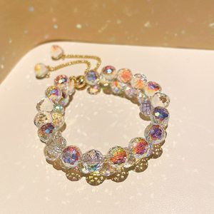 Vintage Ethnic Geometric Round Alloy Beaded Bracelet for Women