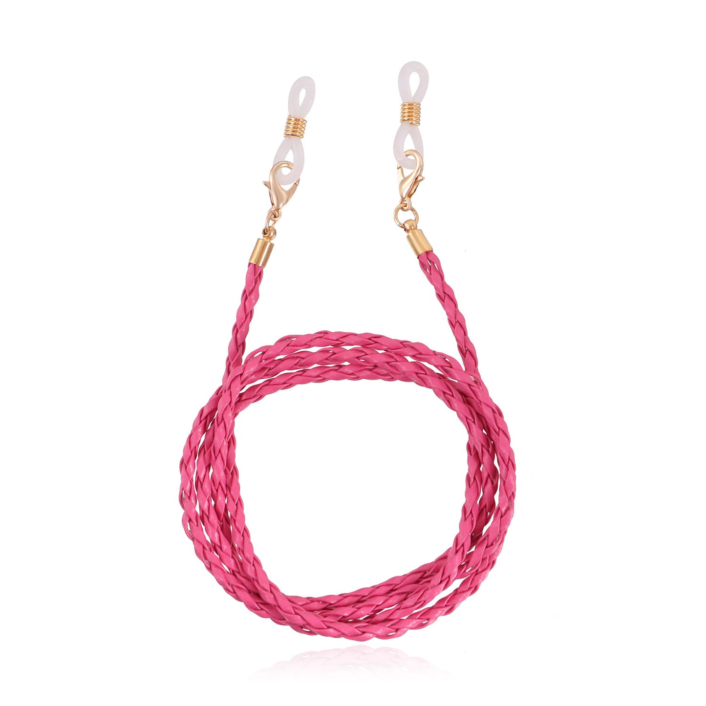 Elegant Fashion Braided Leather Eyeglass Chain for Women