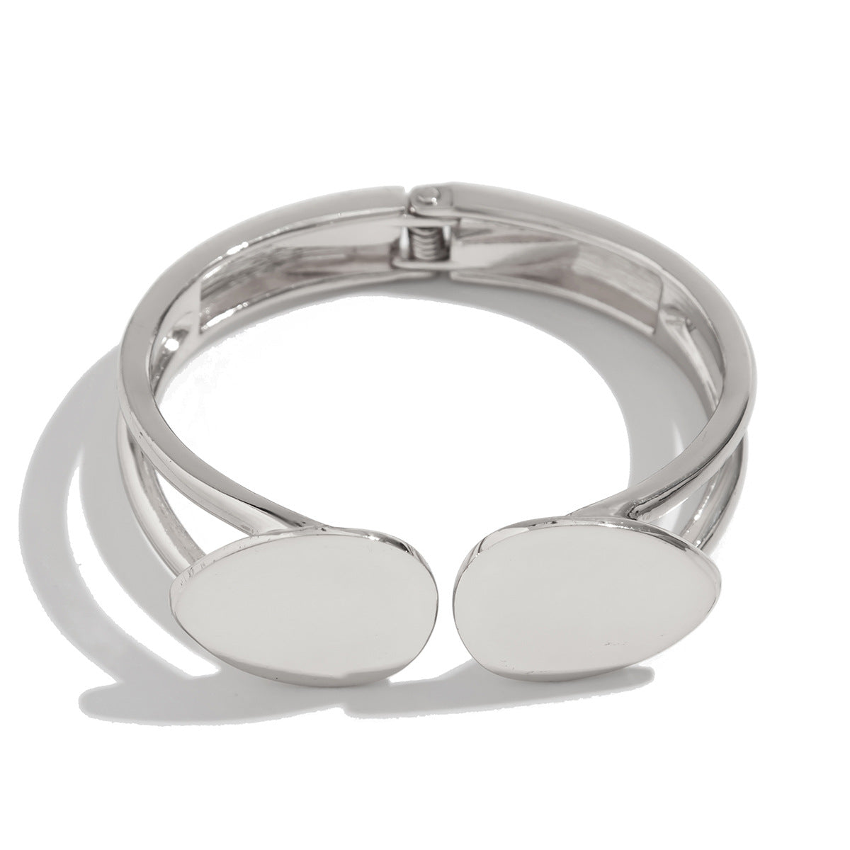 Irregular Wavy Round Zinc Alloy Plated Bracelet Set