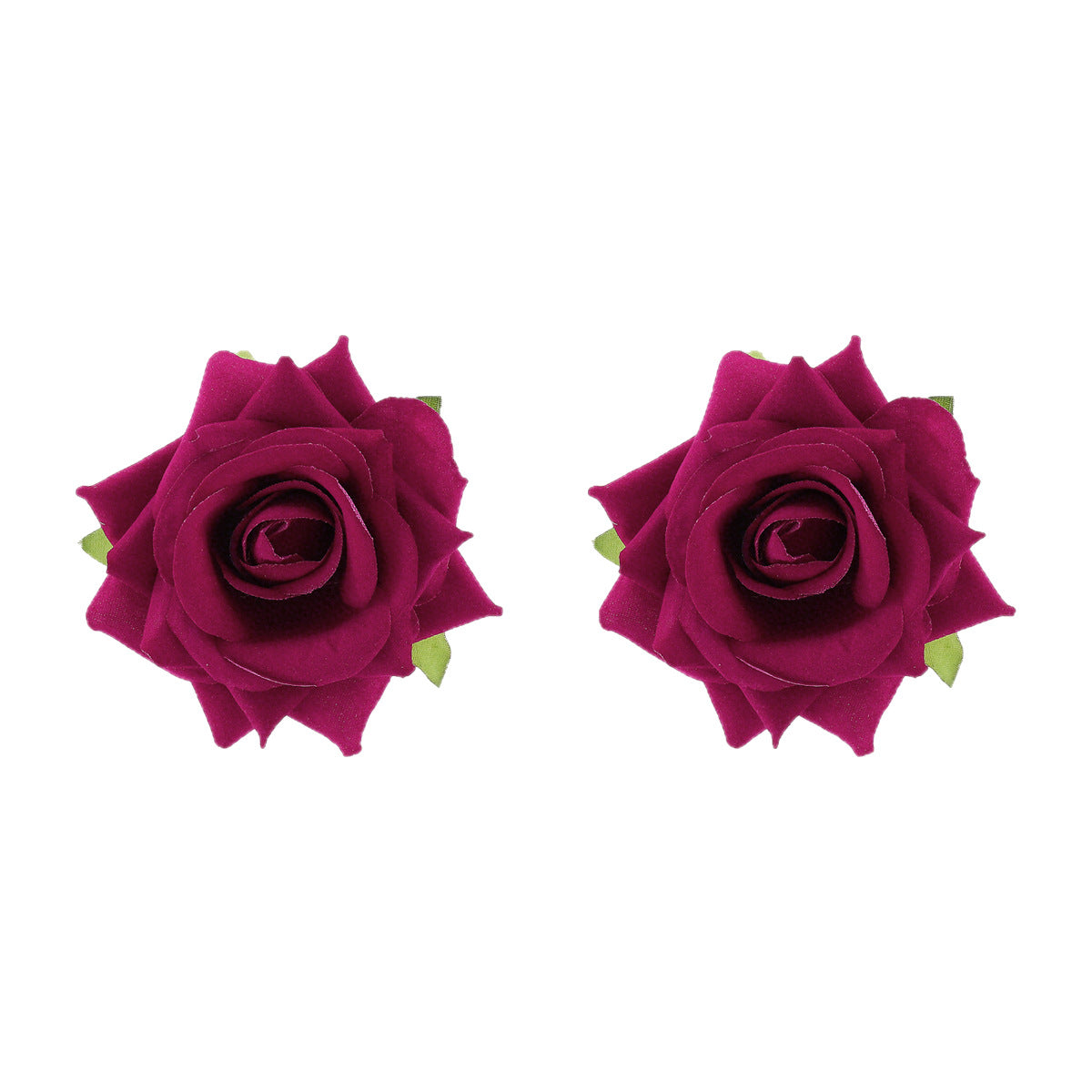 Pendientes 3D de Terciopelo con Rosas, Estilo Romántico para Vacaciones en la Playa, para Mujer, Joyería Dulce Vintage de Verano