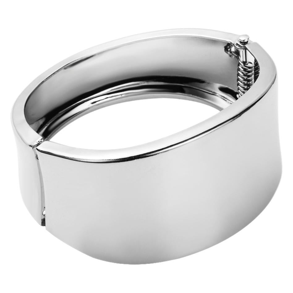 Bracciale a molla in ferro galvanizzato minimalista geometrico da donna