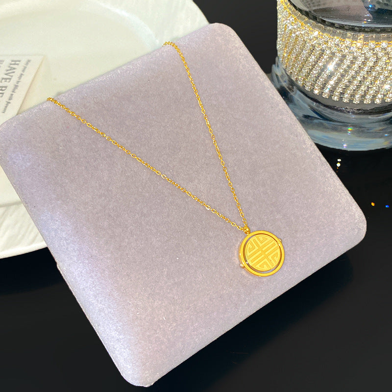 Elegant Geometric Titanium Steel Plated Necklace for Women