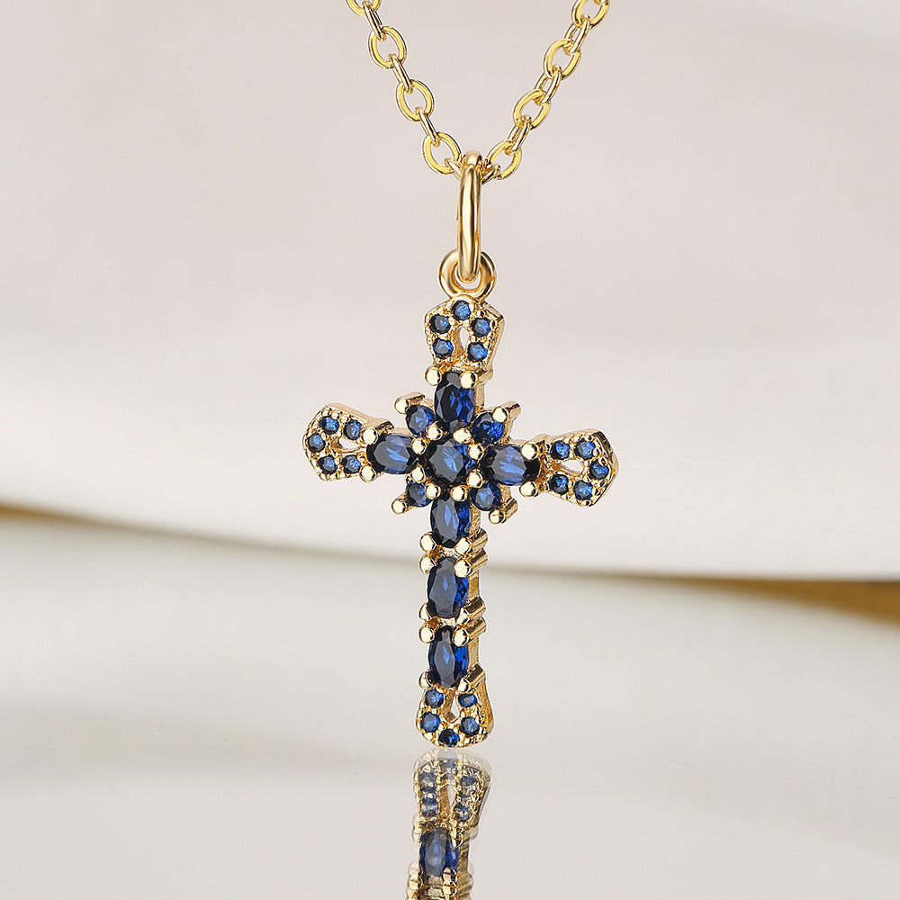 Geometric Pendant Necklace for Women Made of Brass with 18K Gold Plating and Micro-Paved Zirconia, Minimalist Luxury Fashion Accessory