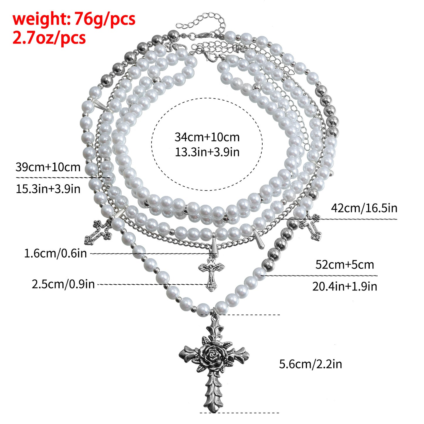 Vintage Baroque Style Geometric Cross Pendant Alloy Choker Necklace for Women with Plated Finish