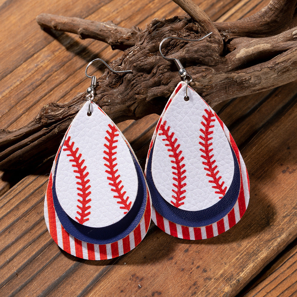 Striped Star Butterfly Heart Geometric Rhinestone Inlay Alloy Earrings Unisex