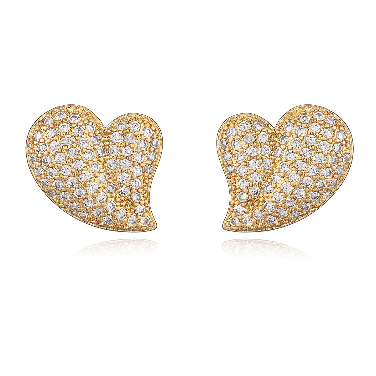 Geometric Brass Plated Earrings