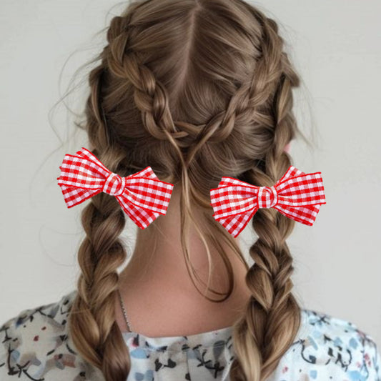 Fermaglio per Capelli a Fiocco Stile Naturale per Ragazze con Tessuto a Rete e Dettaglio Arricciato, Molletta a Becco d'Anatra per Acconciature a Coda di Cavallo