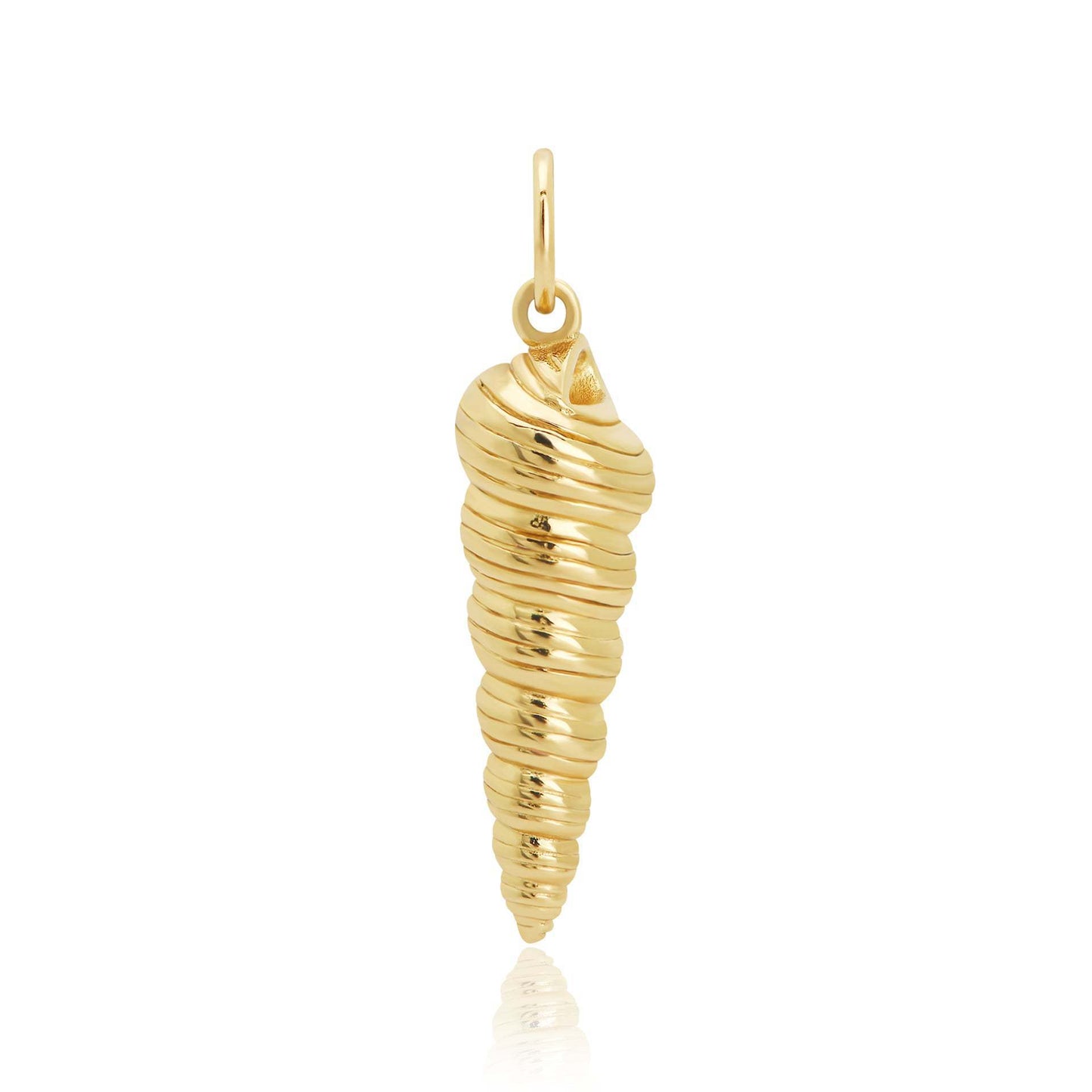 Minimalist Geometric Shell Gemstone Pendant Brass Plated Necklace DIY Charm Bar