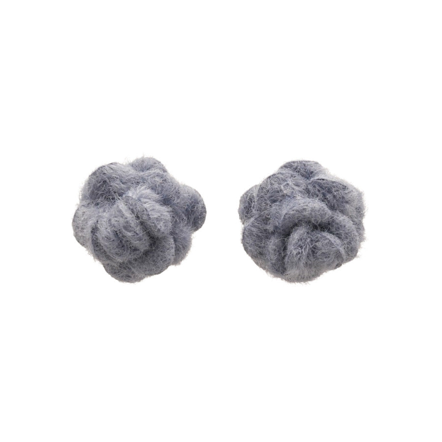 Pendientes de punto florales, elegantes y delicados para mujer con postes de acero inoxidable, lujo ligero para uso diario