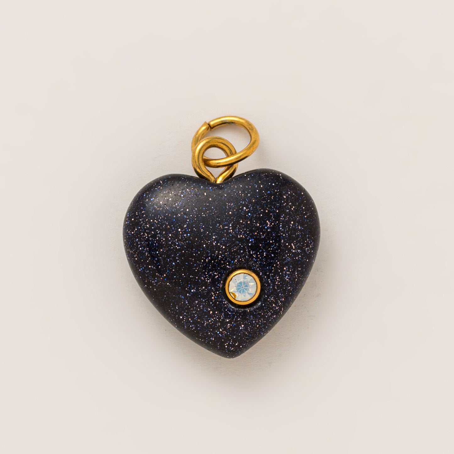 Vintage 18K Gold Plated Stainless Steel Heart Flower Charm Bar for Women