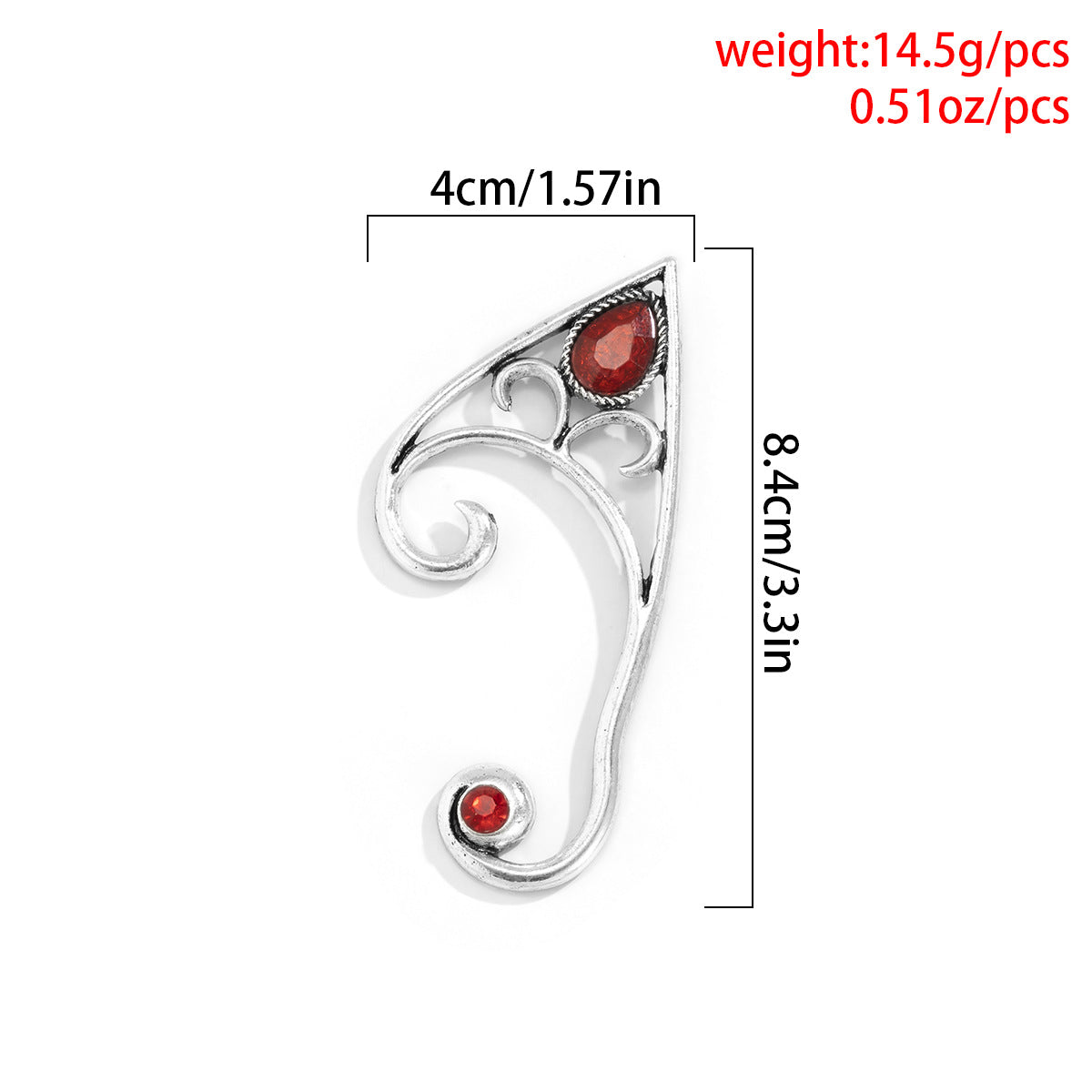 Vintage Bohemian Ethnic Geometric Letter Alloy Ear Cuff Earrings for Women