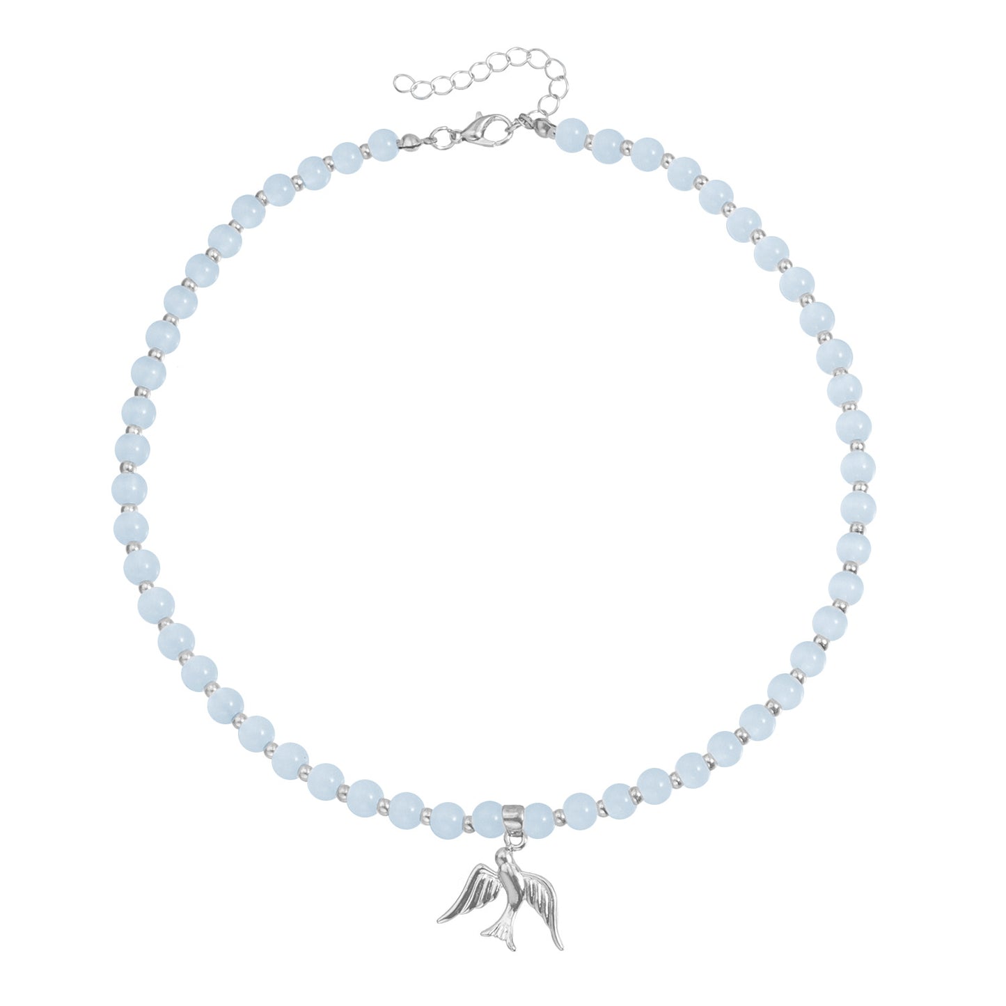 Minimalist Geometric Bird Alloy Plated Pendant Necklace for Women
