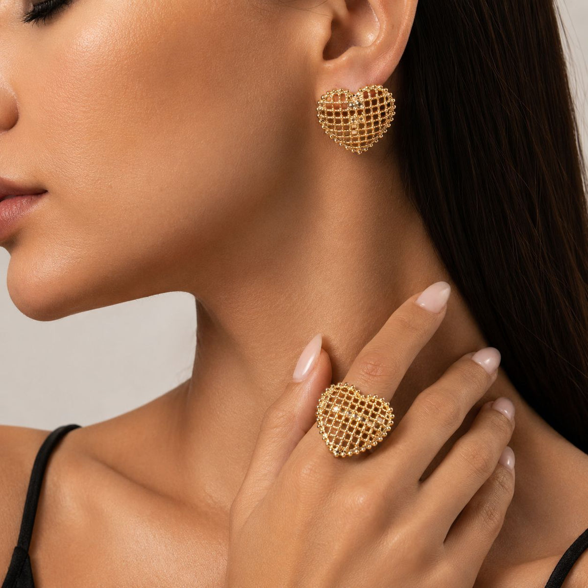 Sweet Heart Zinc Alloy Plated Earrings for Women