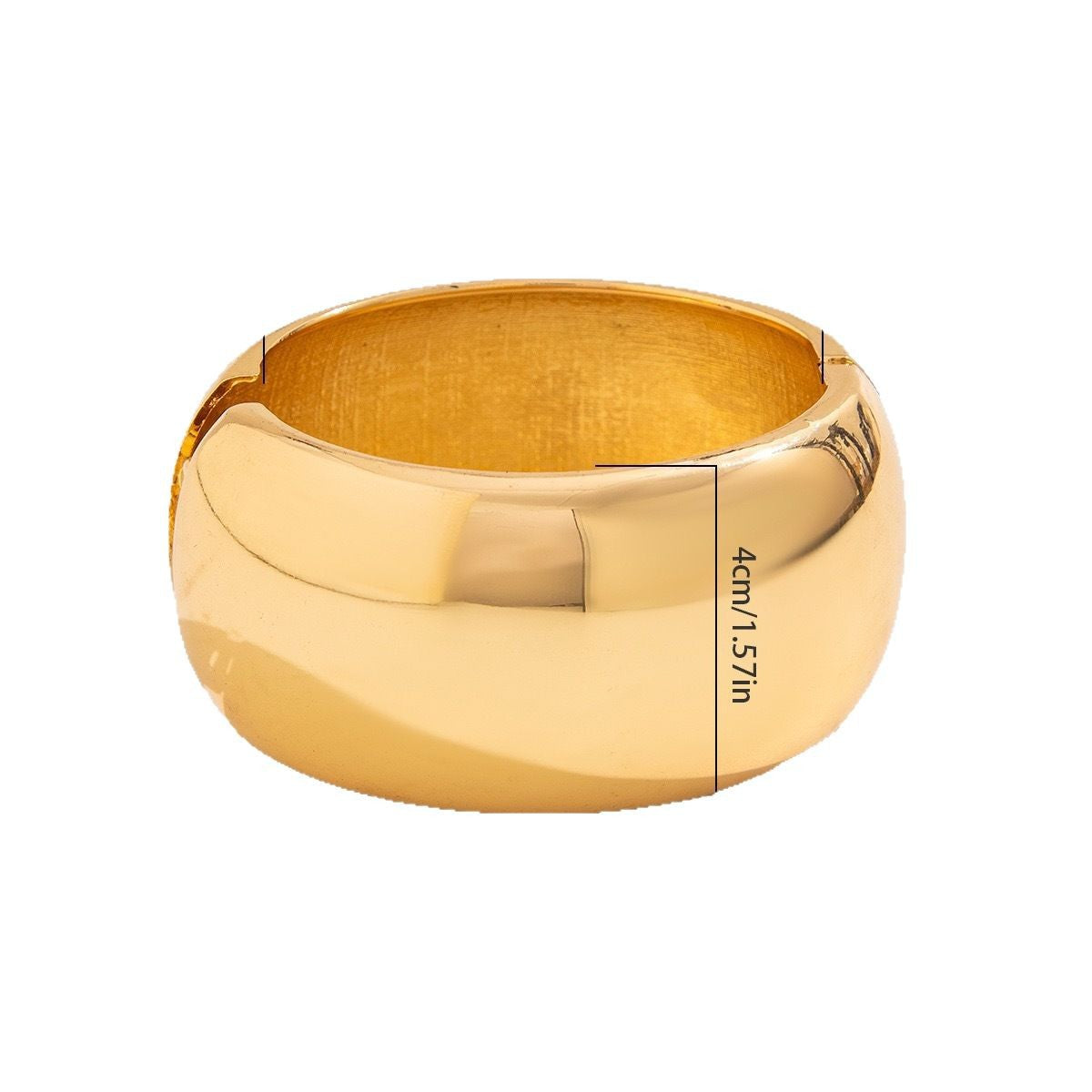Heavy-Duty Plated Alloy Geometric Open Cuff Bracelet