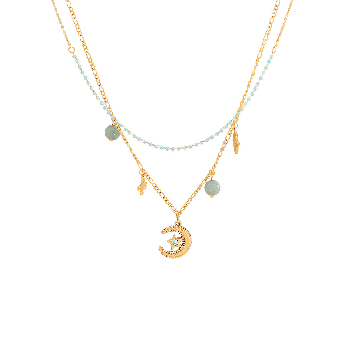 Fashion Butterfly Pendant Necklace in Stainless Steel with Plated Finish for Women
