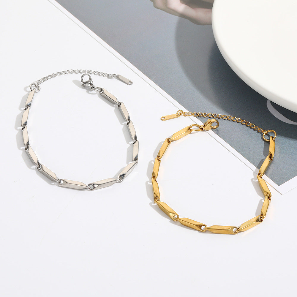 18K Gold Plated Geometric Stainless Steel Bracelet
