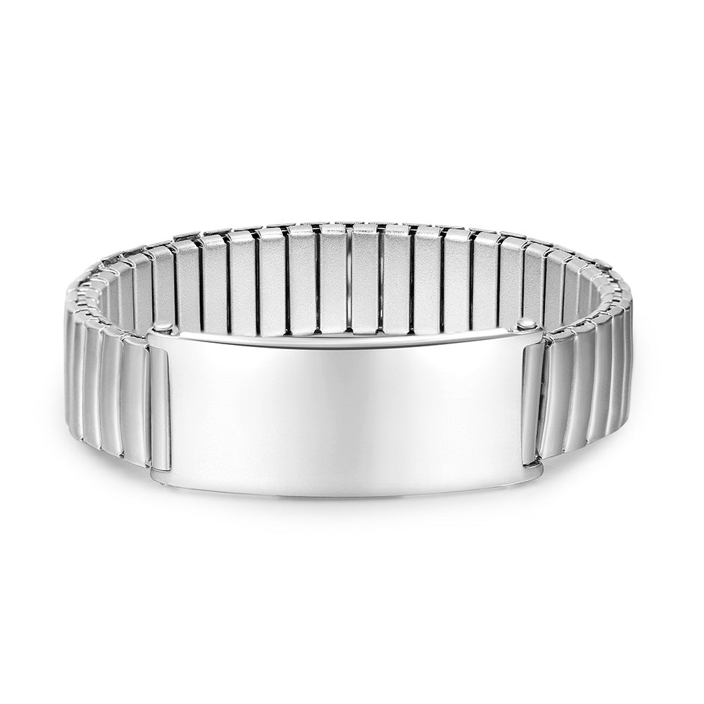 Geometric Round Plated Titanium Steel Bracelet