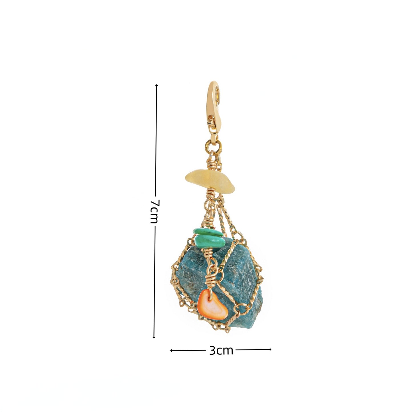 Colorful Fish Shell Sea Snail Animal Charm Brass Plated Pendant