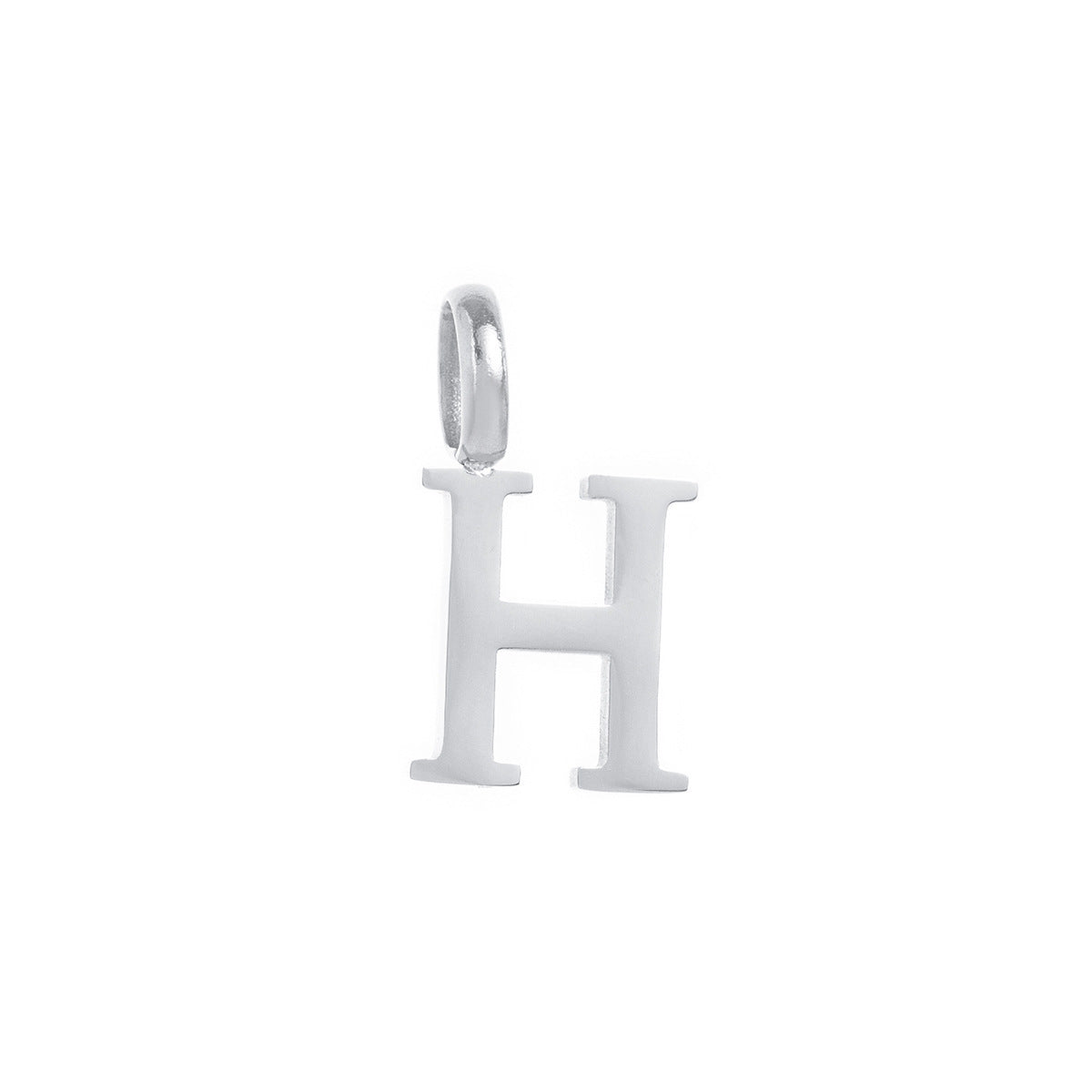 Minimalist Titanium Steel 18K Gold Plated PVD Letter Charm Bar