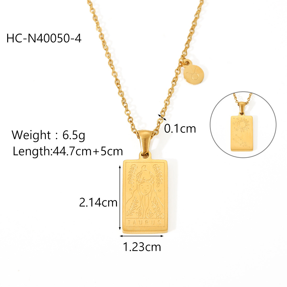 Collana con Ciondolo Costellazione Zodiacale Stile Ins da Donna in Acciaio al Titanio con Finitura Placcata