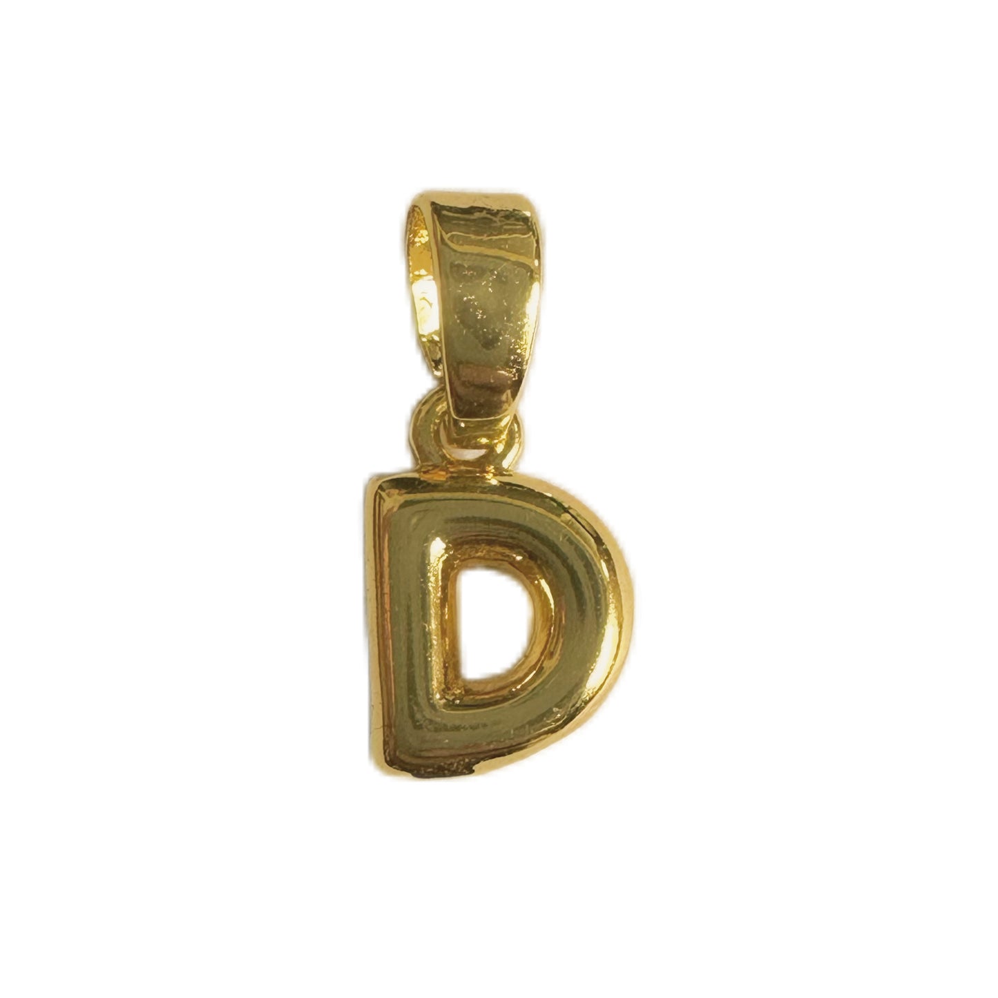 18K Gold Plated Letter Pendant Brass