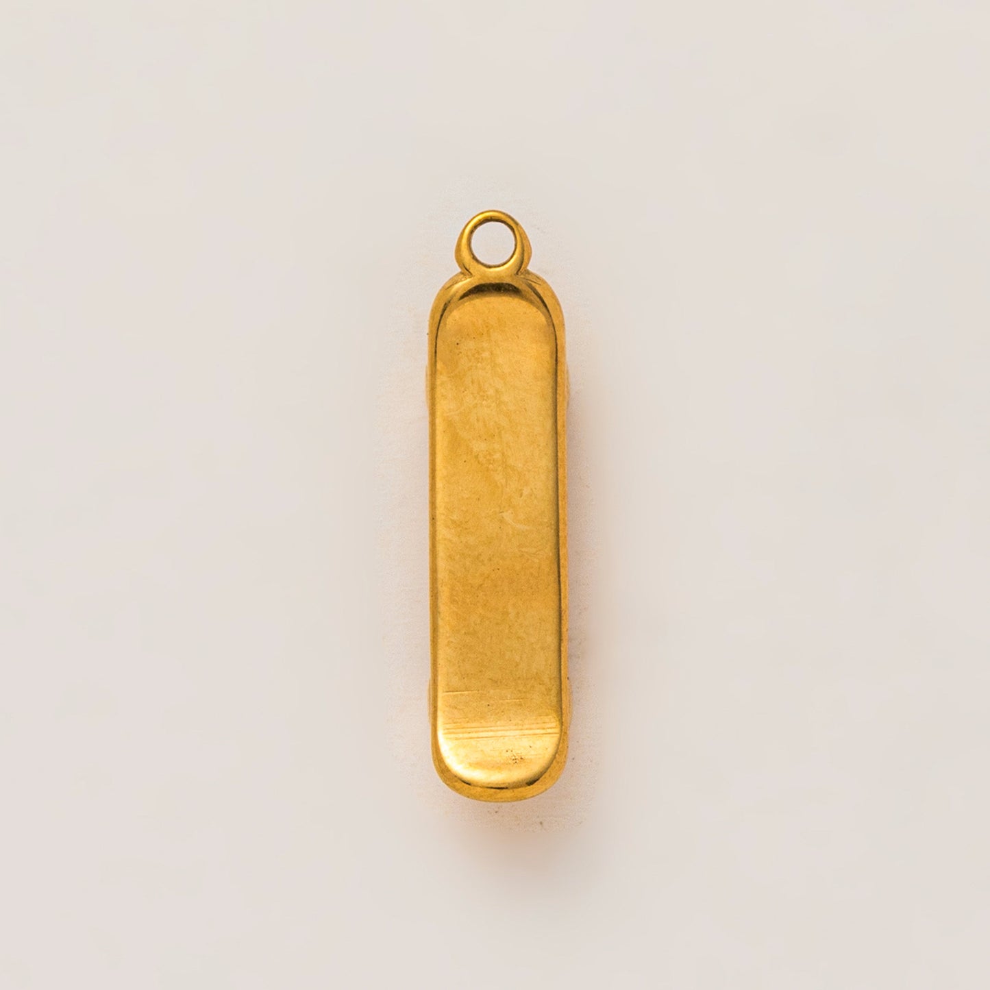 Vintage 18K Gold Plated Stainless Steel Elephant Pendant Charm Bar