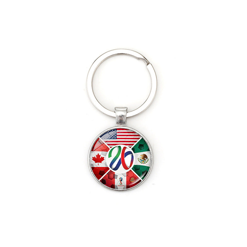 Alloy Keychain with Time Gem Pendant